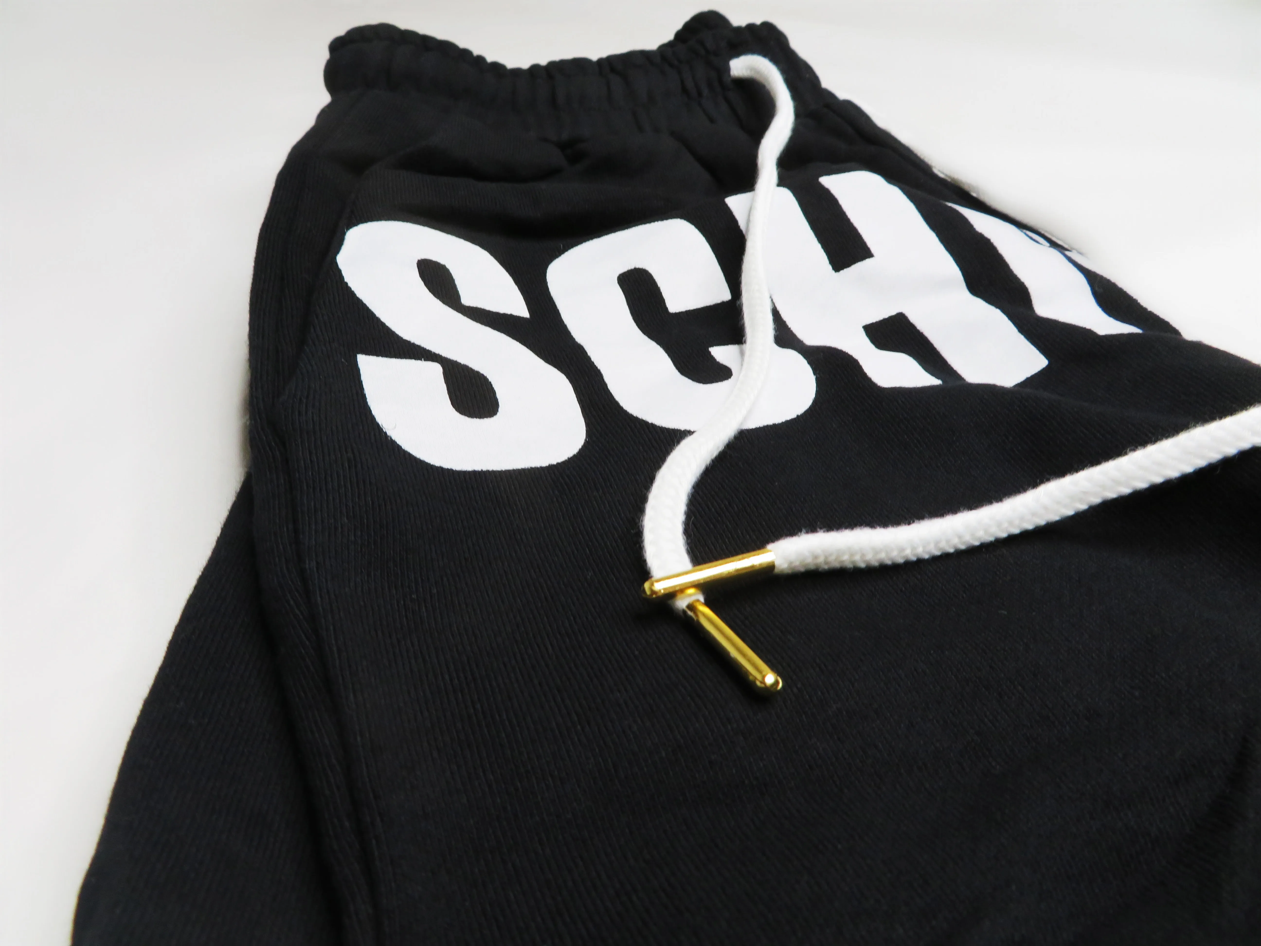 SCHMOOD Sweat Shorts - Black/White