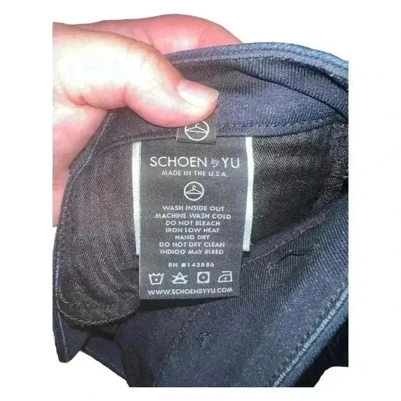 Schoen By YU MUSE IN JET Dark Blue Denim Skinny Jeans Size 26 Sustainable