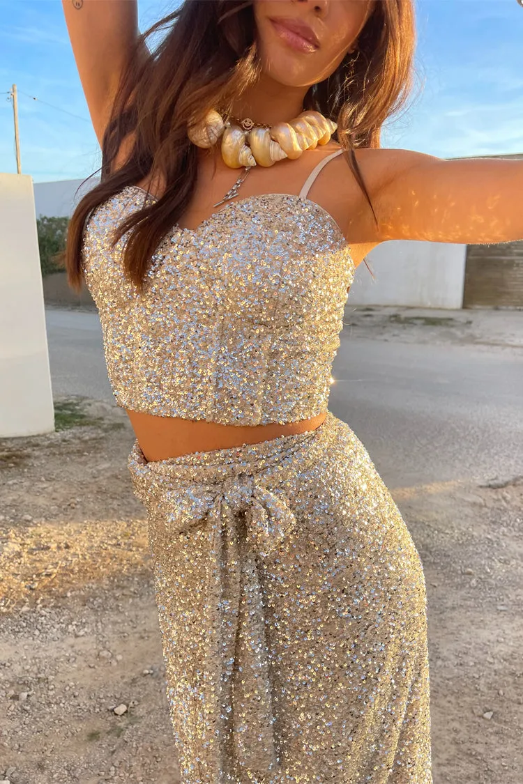 Sequin Maxi Wrap Jaspre Skirt