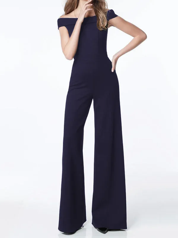 Sexy Word Shoulder Thin Waist Slim Bodysuit
