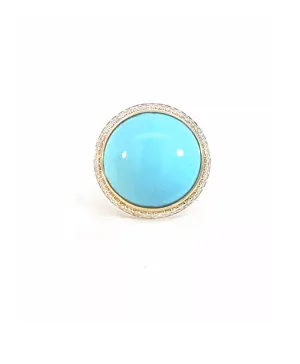 Sleeping Beauty Turquoise, Diamond Ring