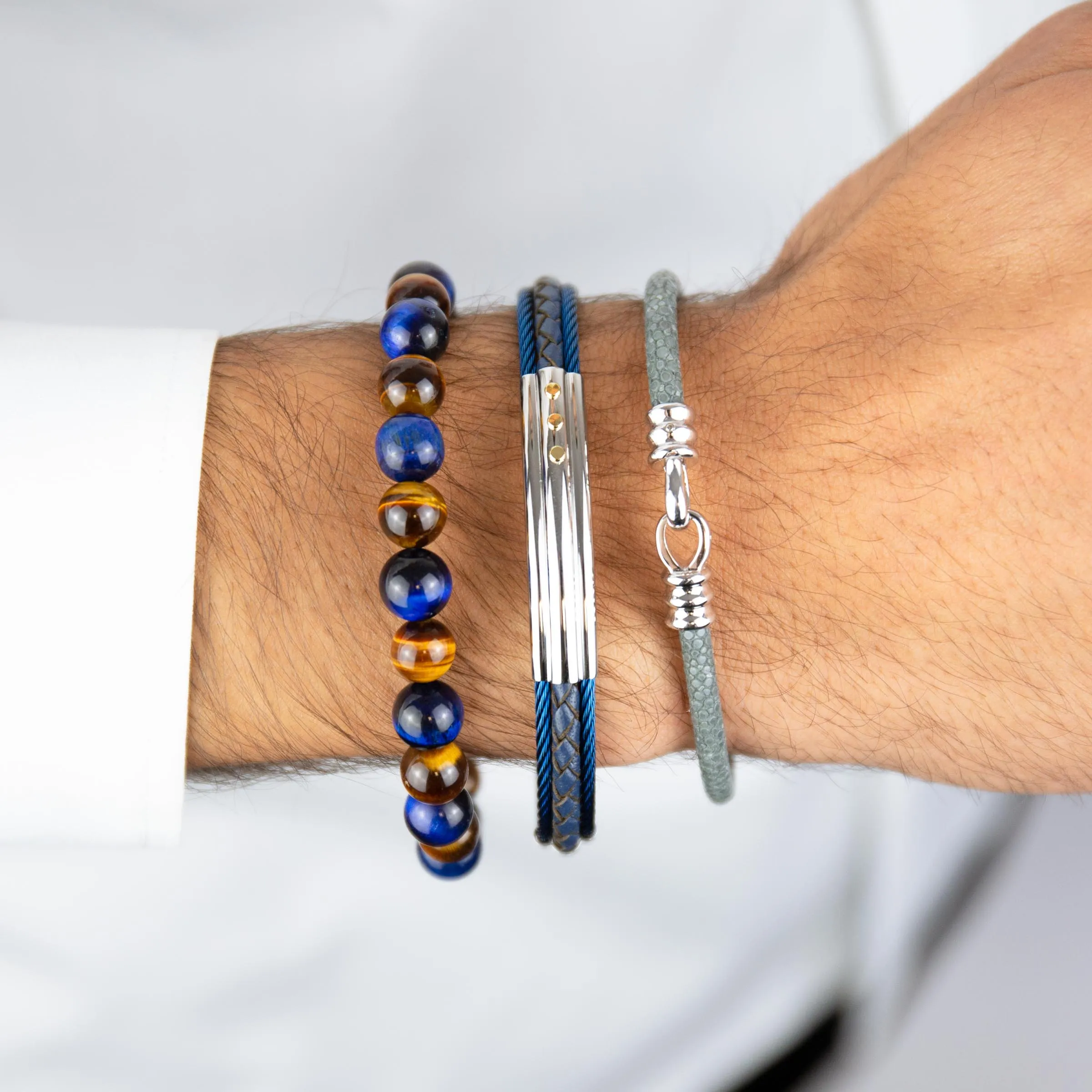 Steel & Leather Bracelet