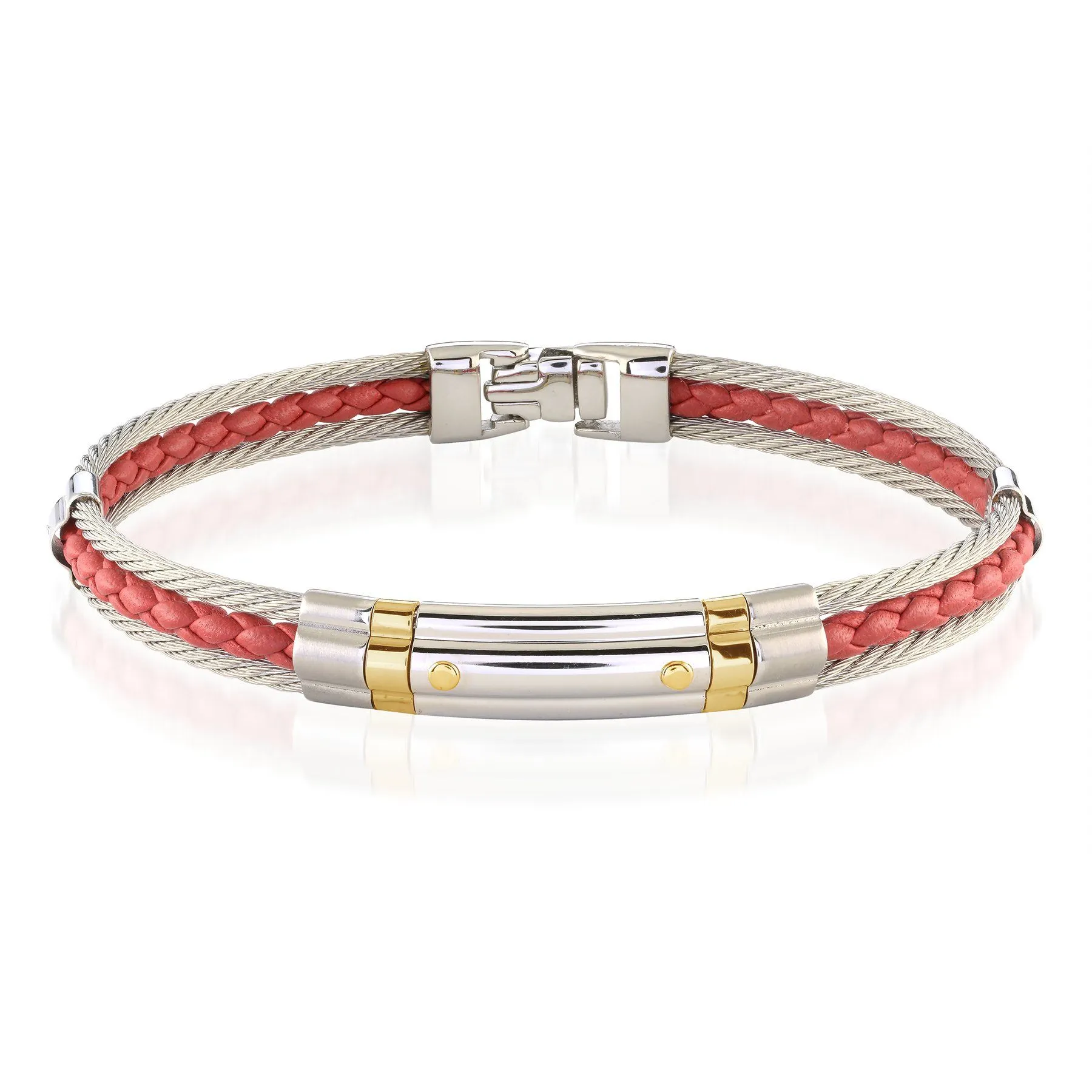 Steel & Leather Bracelet
