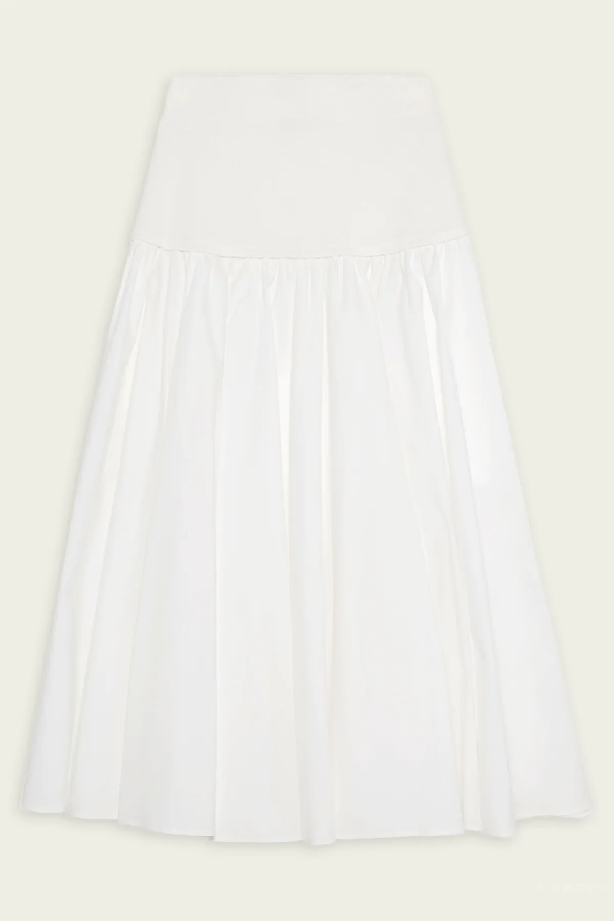 Stella Pleated Skirt in White