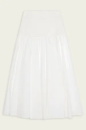 Stella Pleated Skirt in White