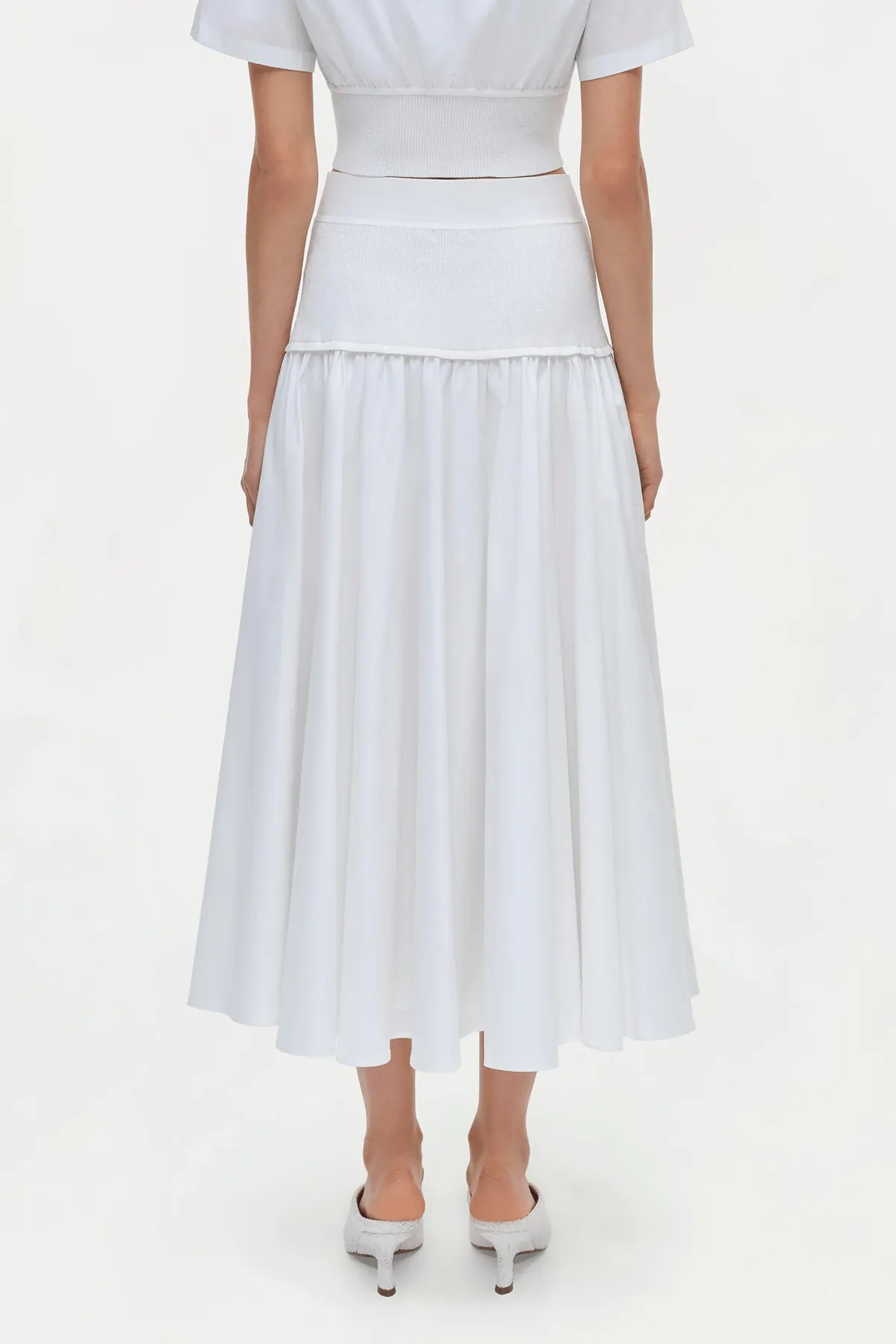 Stella Pleated Skirt in White
