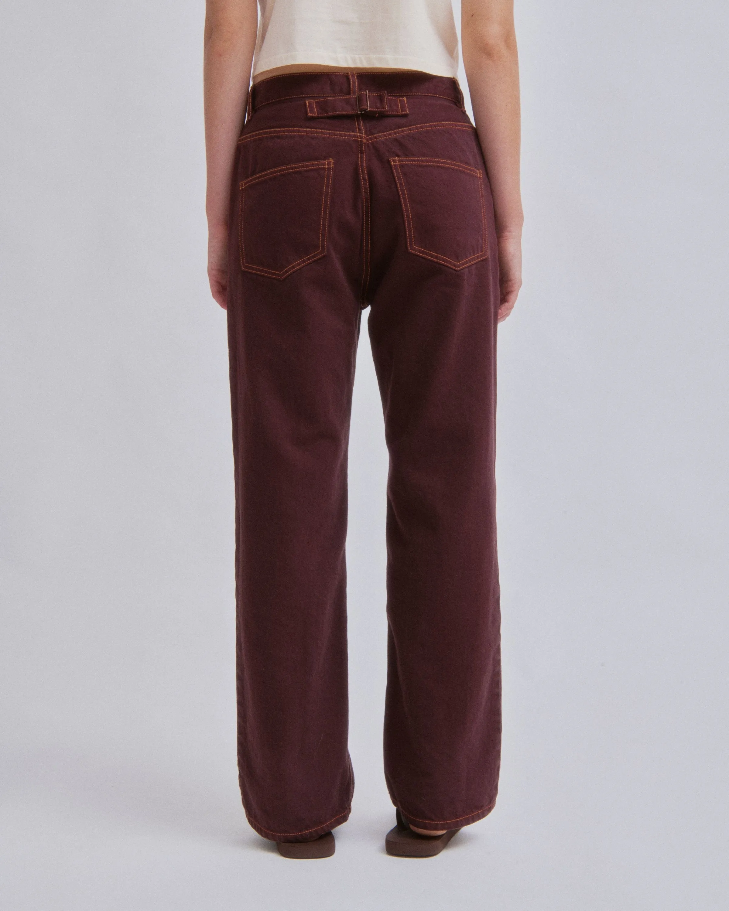 Straight Leg Denim in Sangria