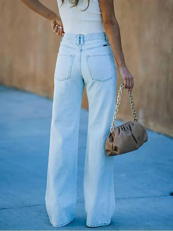 Stunncal Loose Ripped Light-Colored Jeans