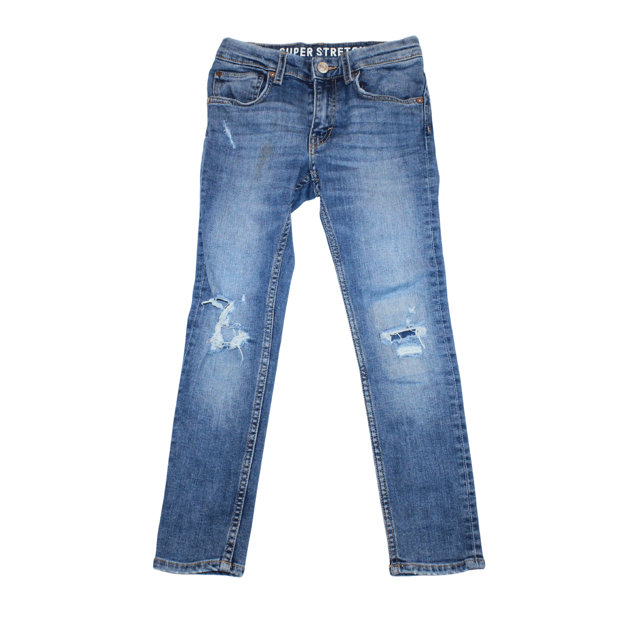 Super Stretch Skinny Distressed Jeans