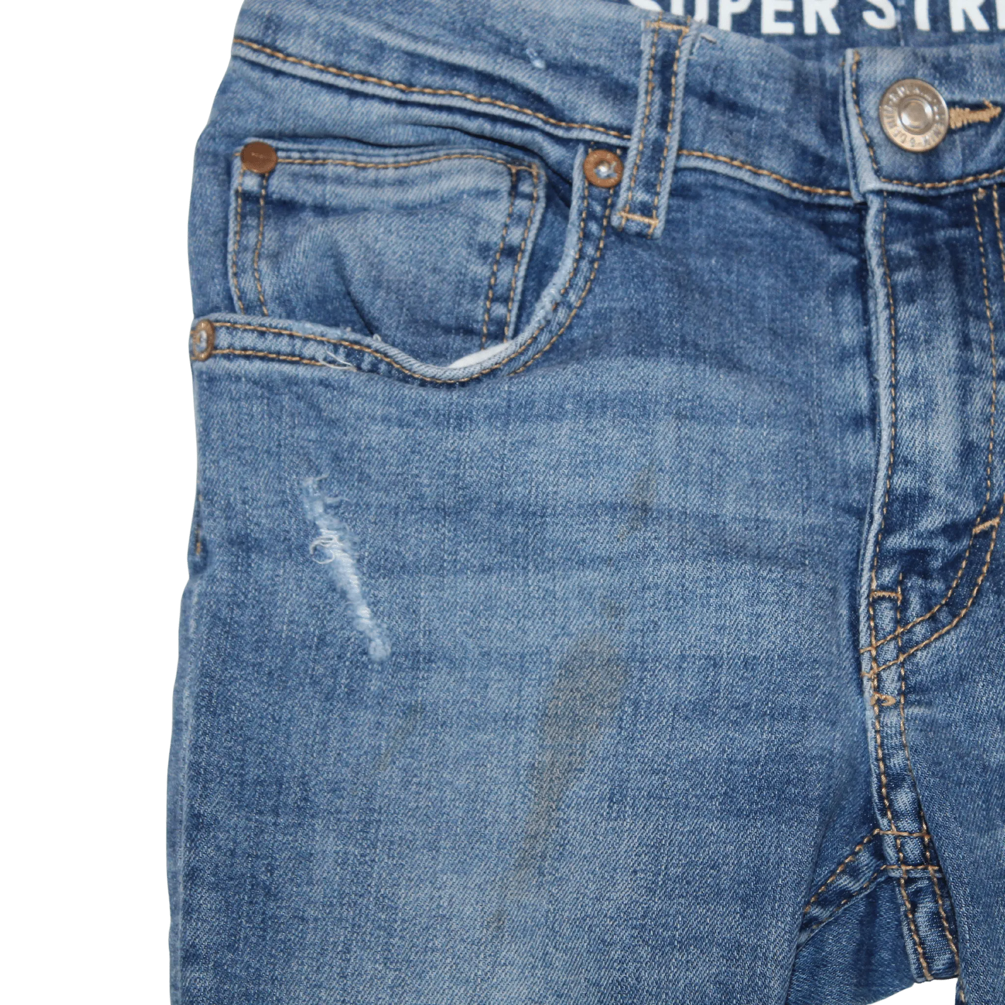 Super Stretch Skinny Distressed Jeans