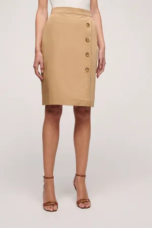 TALENT BEIGE WRAP COTTON SKIRT