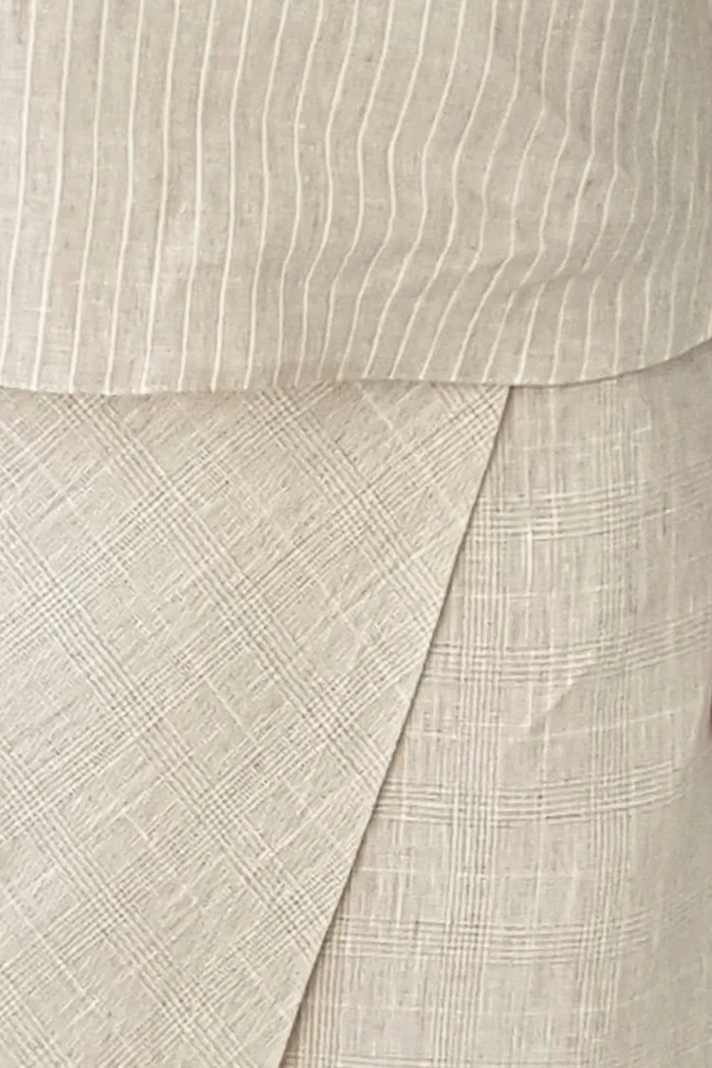 Tazia Linen Halter Top and Wrap Skirt Set