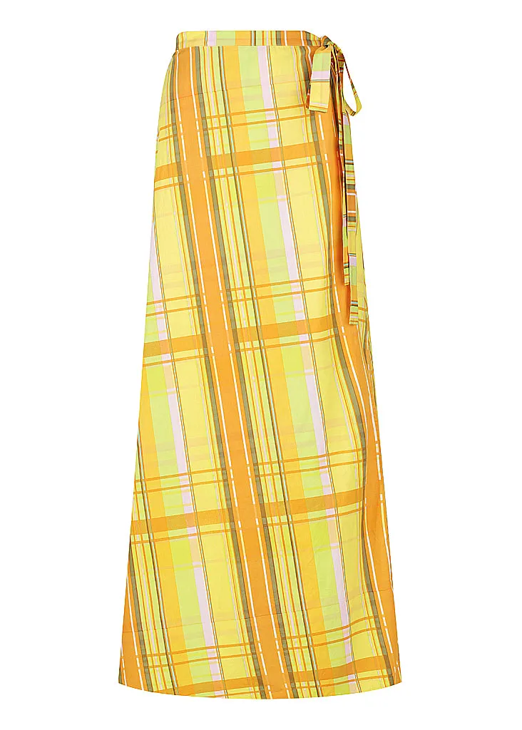Textured Halter Crop | Tie Up Wrap Skirt
