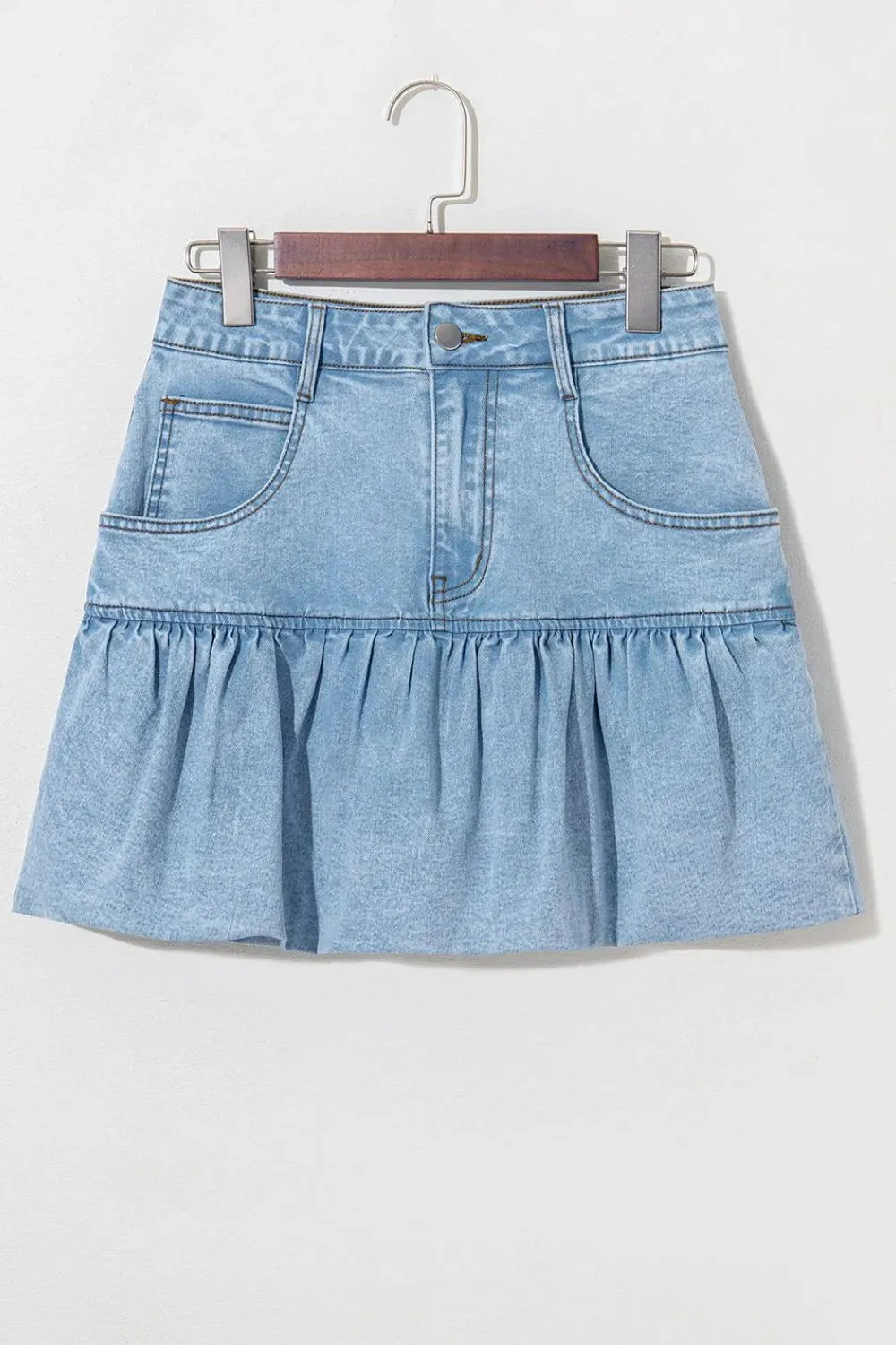 The Dolly Bubble Denim Mini Skirt
