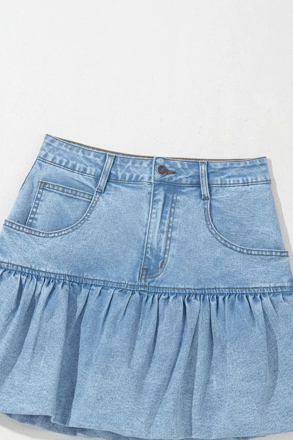 The Dolly Bubble Denim Mini Skirt
