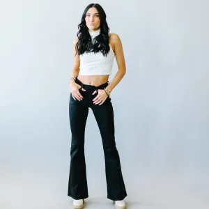The Sabine Black Coated Flares by Kancan