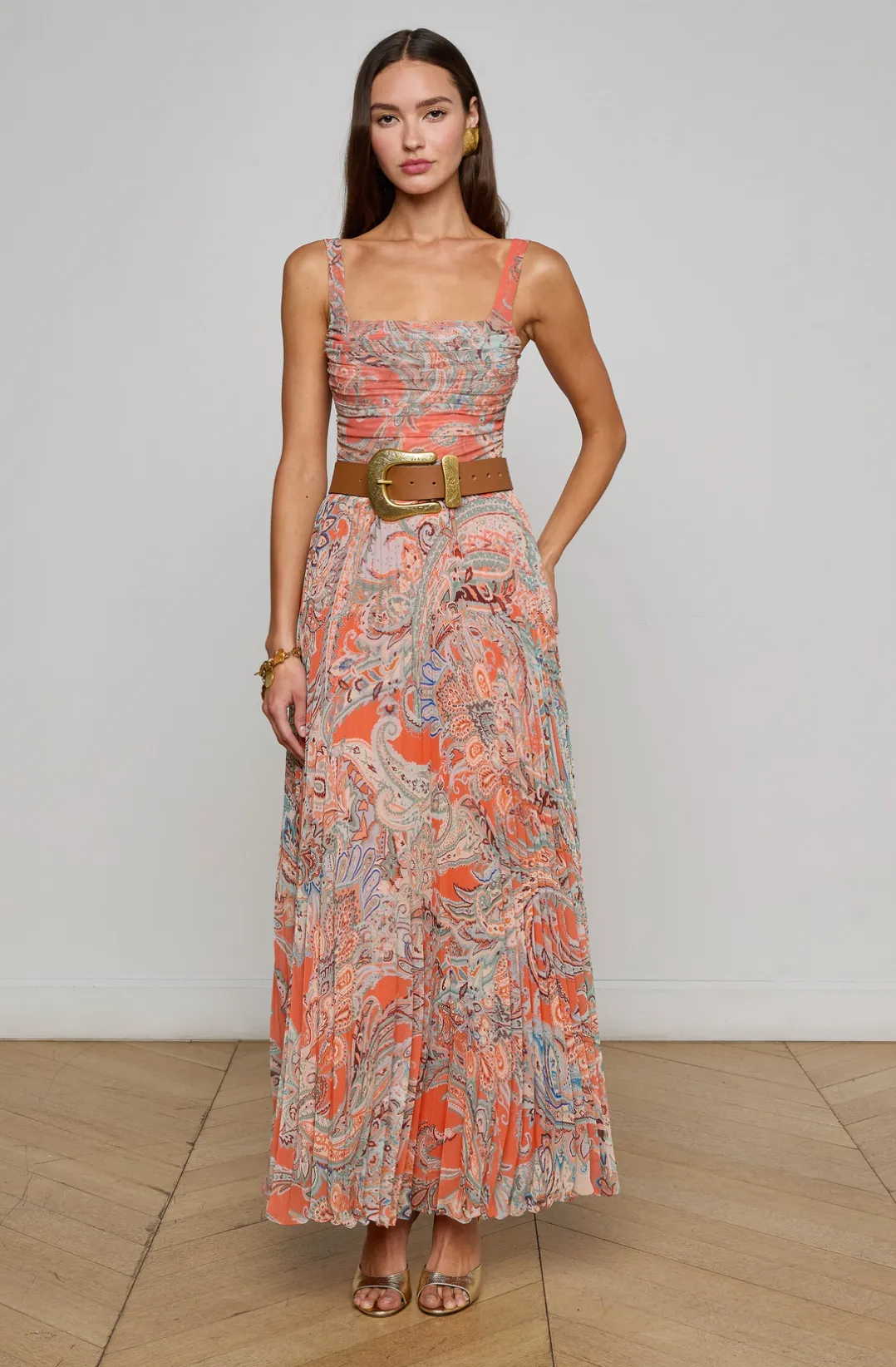Torin Pleated Maxi Skirt