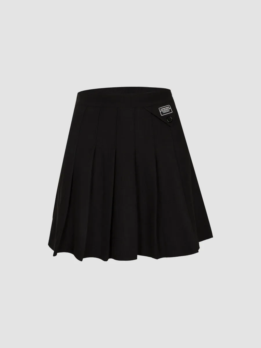 Tweed Pleated Skirt
