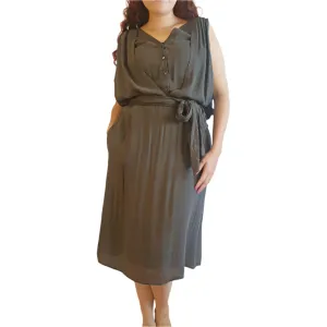 Vanessa Bruno charcoal sleeveless dress size 36 (best fits 8-10)
