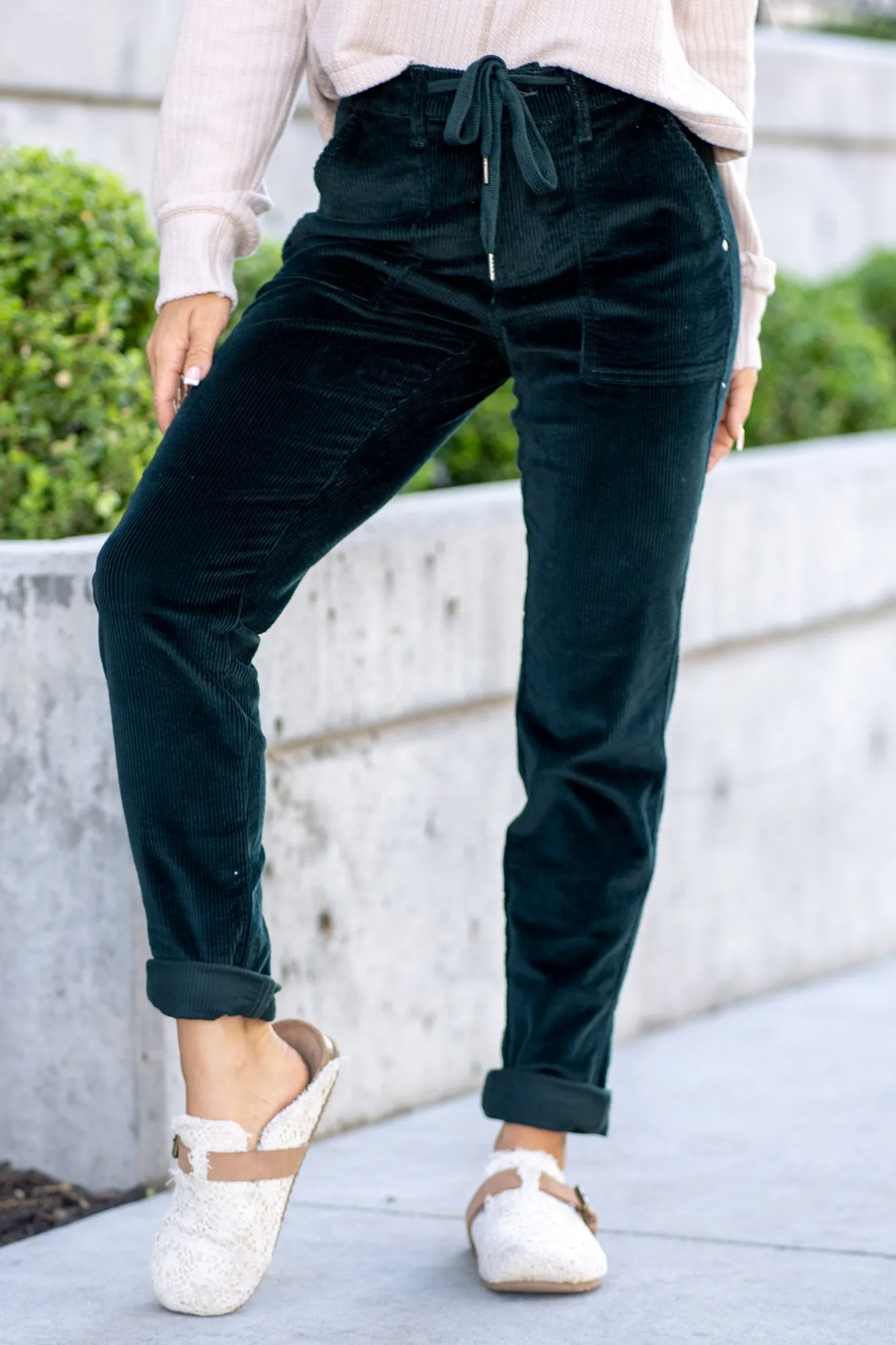 Velvet Eclipse High Rise Corduroy Jogger Regular & Plus Sizes