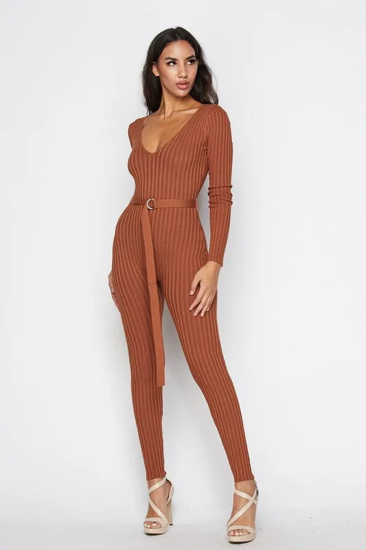 Veronica Deep V Neck Jumpsuit