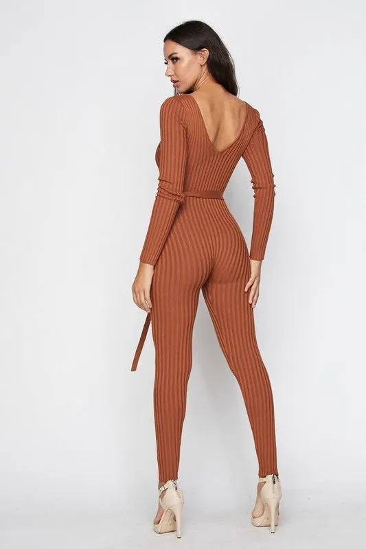 Veronica Deep V Neck Jumpsuit