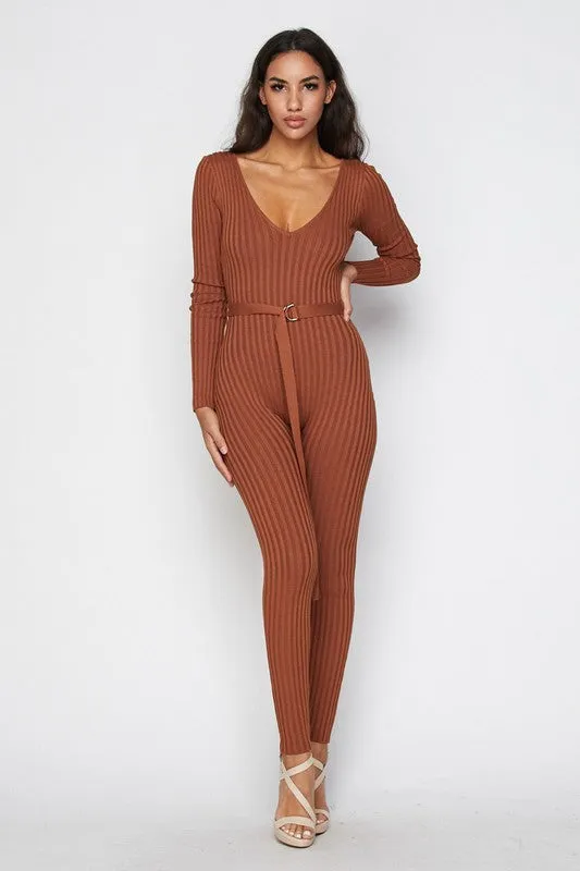 Veronica Deep V Neck Jumpsuit