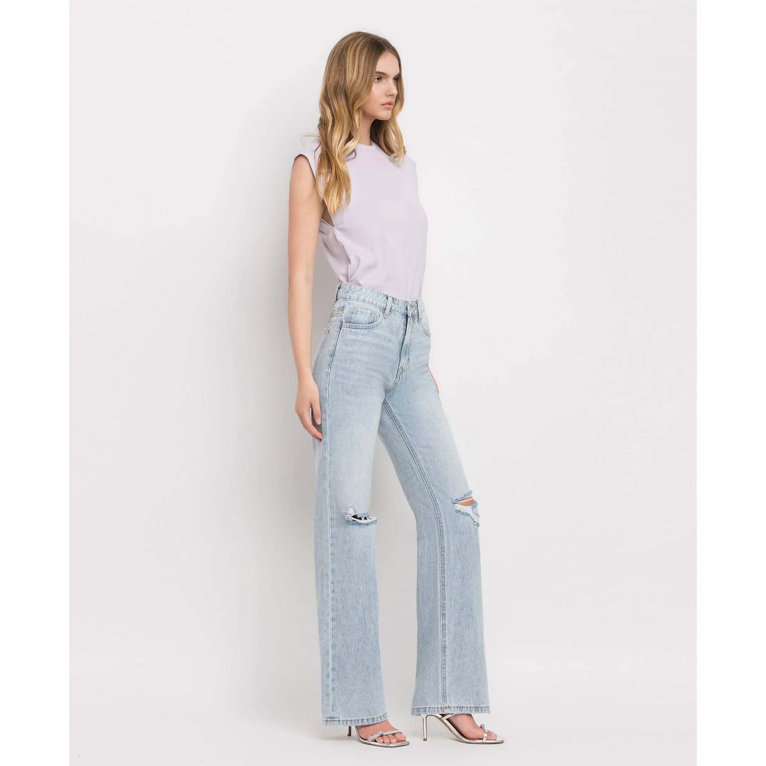 Vervet 90's Vintage Super High Rise Flare Jeans