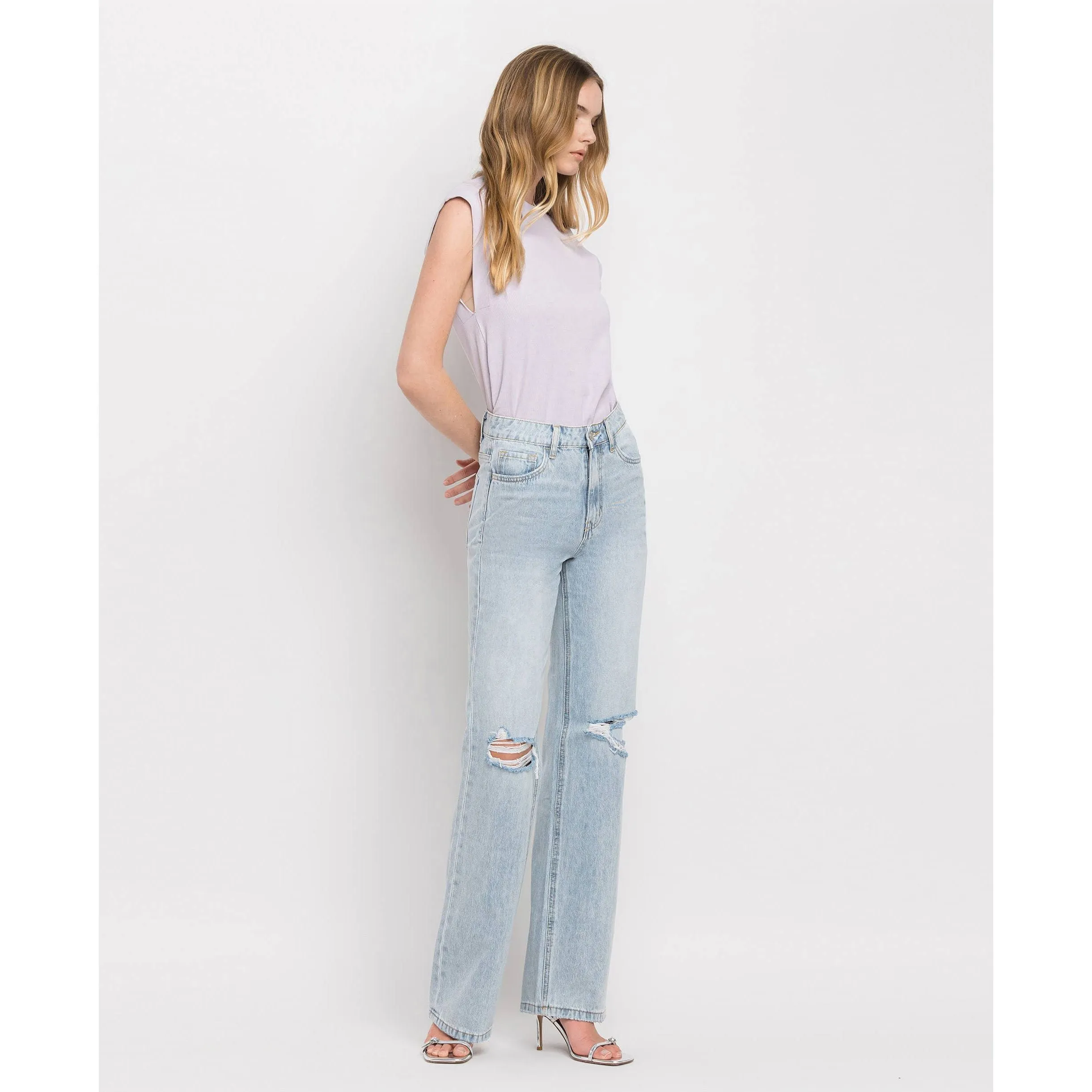 Vervet 90's Vintage Super High Rise Flare Jeans