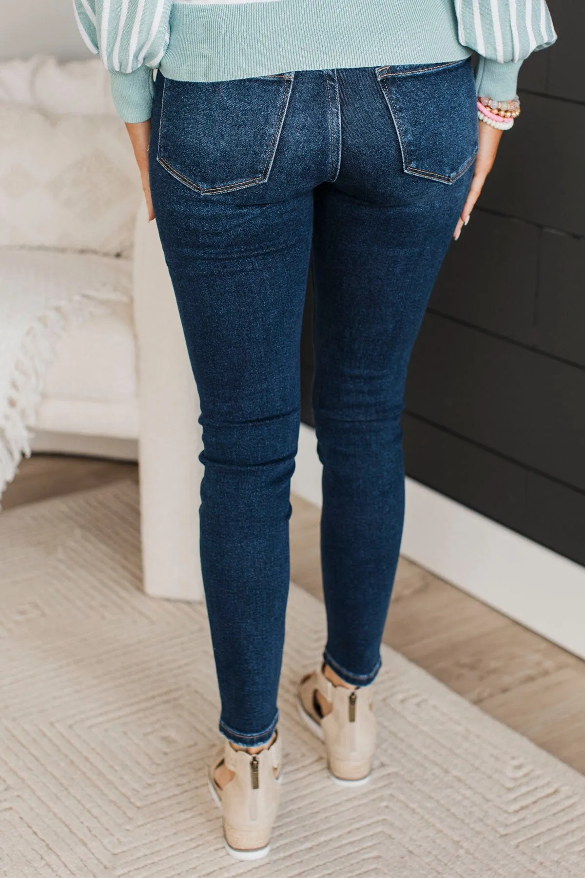 Vervet Mid-Rise Skinny Jeans- Stevie Wash