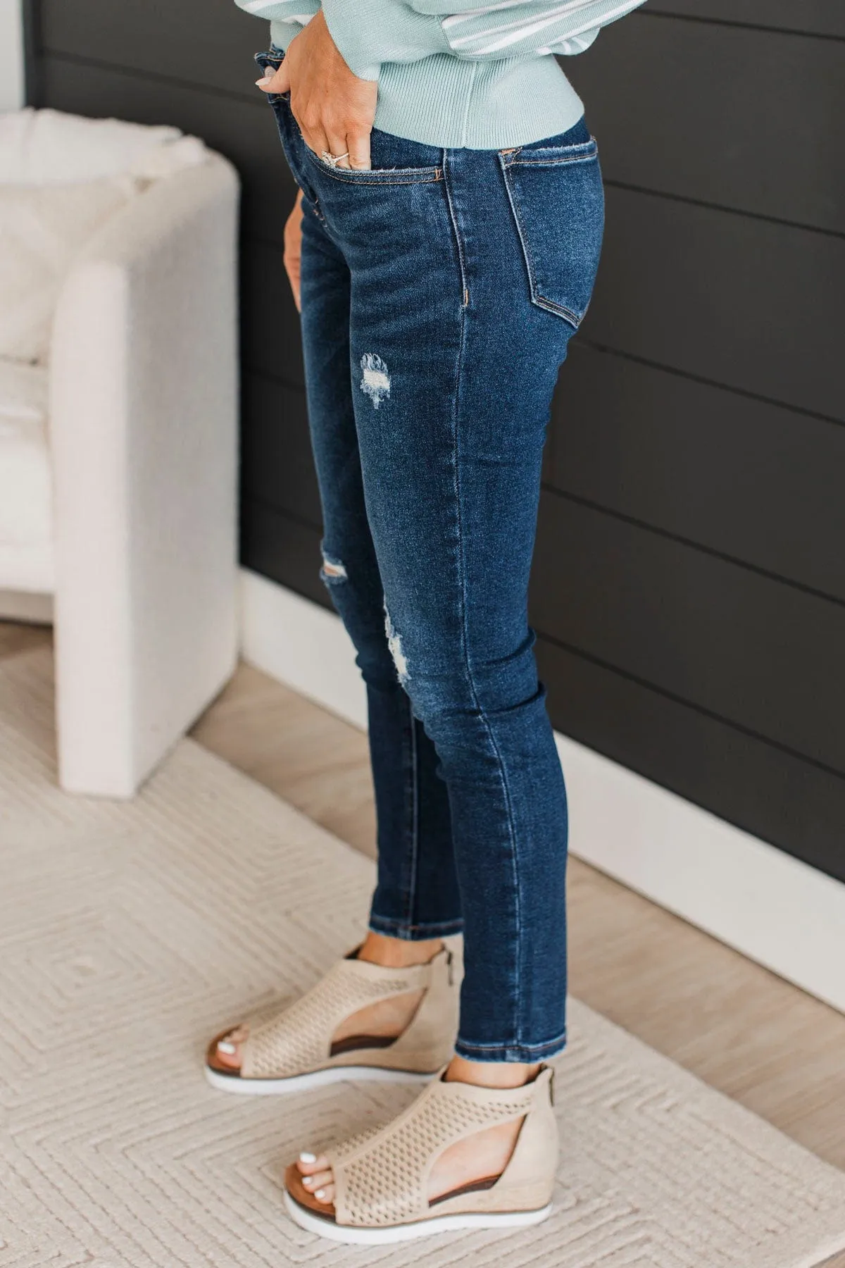 Vervet Mid-Rise Skinny Jeans- Stevie Wash