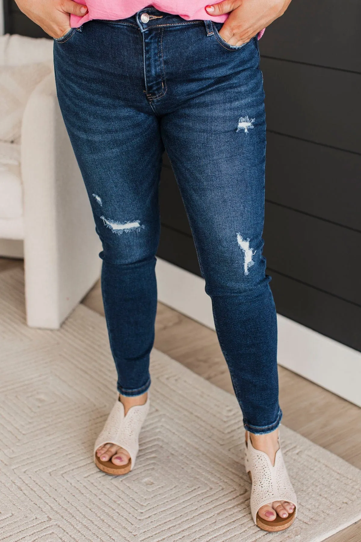Vervet Mid-Rise Skinny Jeans- Stevie Wash