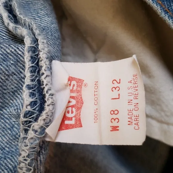 Vintage 80's Levi's 501 button fly jeans 38 waist 32 length 100% cotton Levi