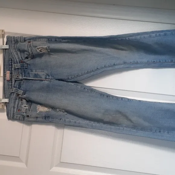 VINTAGE LEVI’S Special Edition Denim distressed Jeans Pants Flared hem Waist 16
