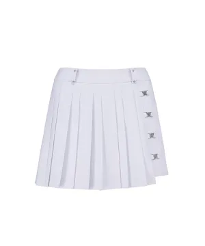 W Lap Pleats HP - White