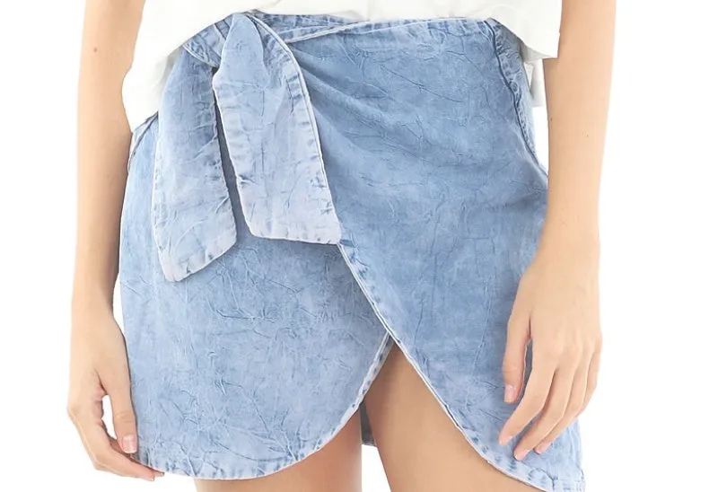 White Root T-Shirt-Denim Kait Skirt Bikini ::RET