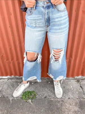 Wildest Imagination Distressed High Rise Crop
