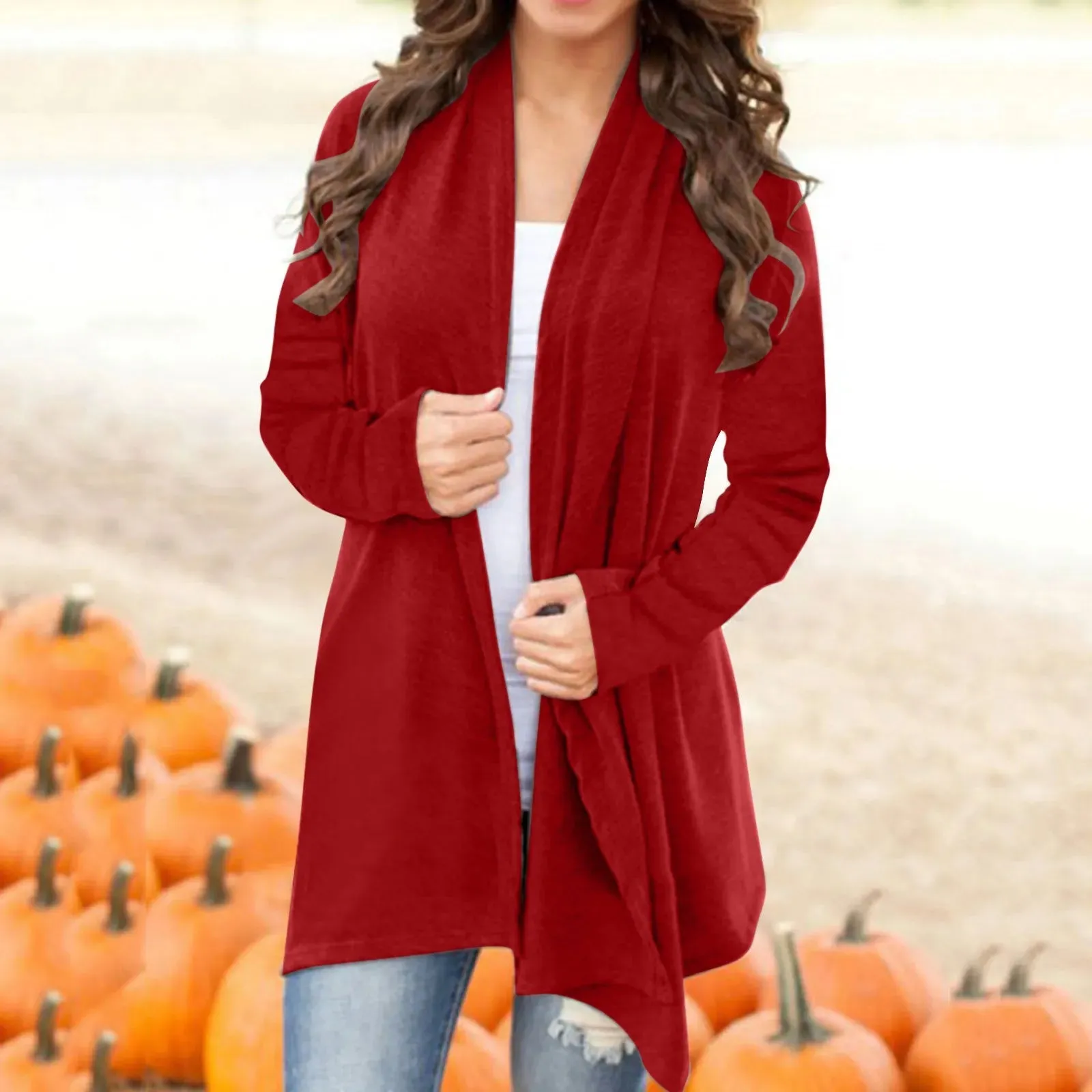Women Fashion Cardigan Knitwear Lightweight Long Sleeve Kimono Front Open Loose Casual Top Winter Sweater For Women Plus Size