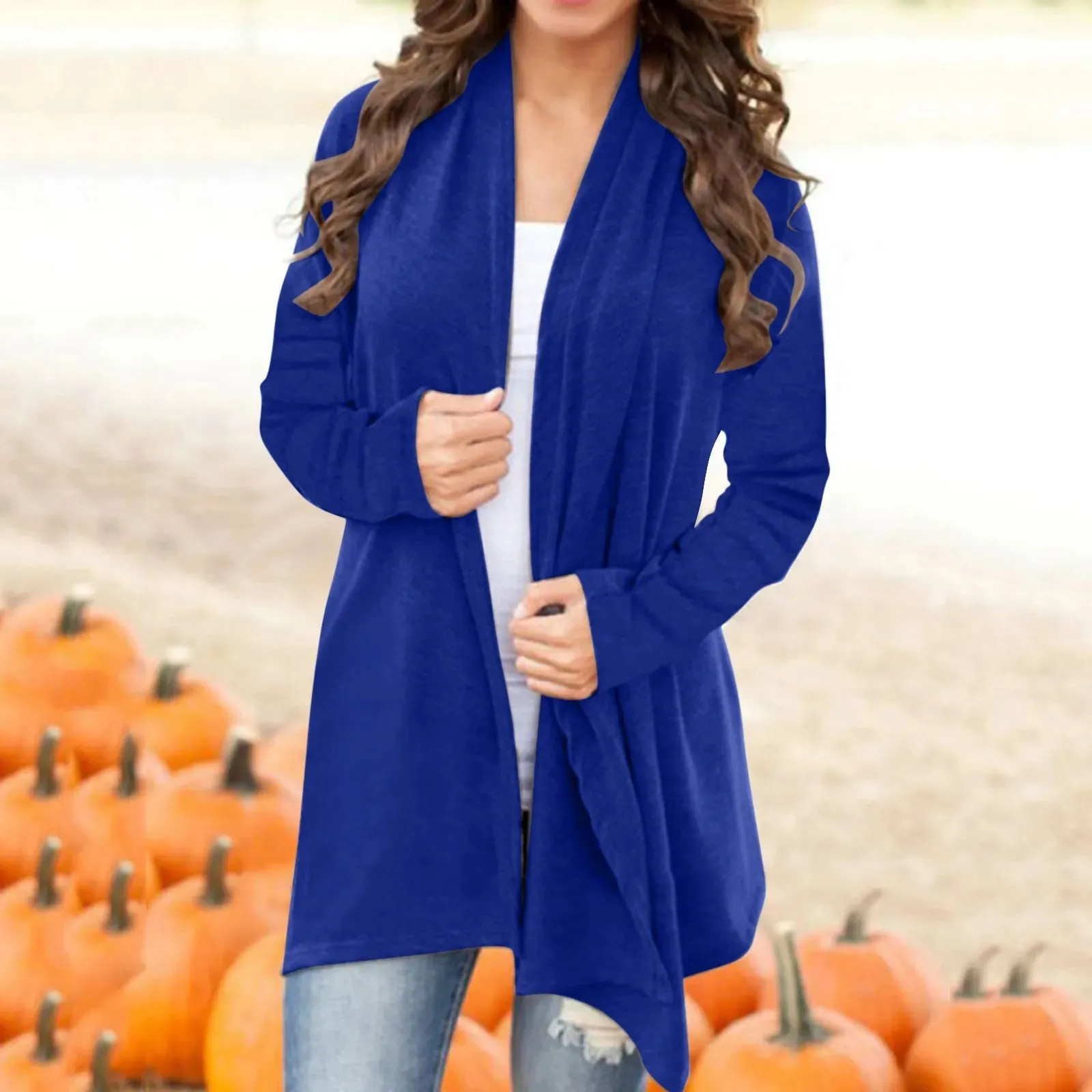 Women Fashion Cardigan Knitwear Lightweight Long Sleeve Kimono Front Open Loose Casual Top Winter Sweater For Women Plus Size