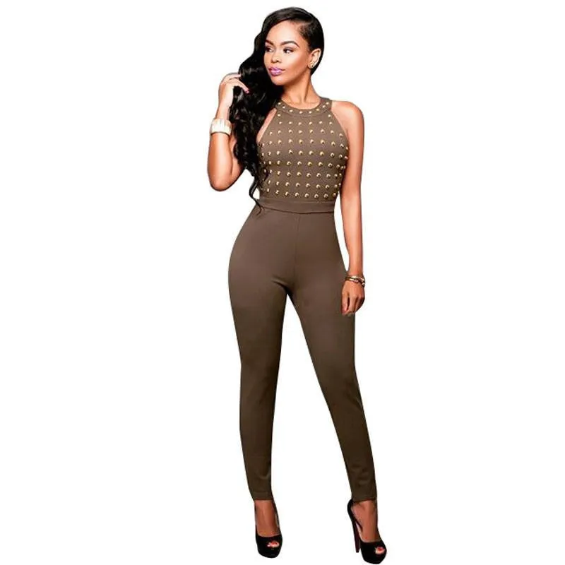 Women Rompers Casual Black Sleeveless Off Shoulder Jumpsuits Elegant Bodycon Jumpsuit Overalls For Womens