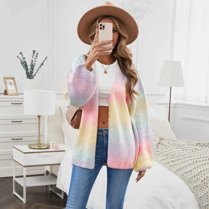 Womens Cardigan Color Block Striped Draped Kimono Cardigans Long Sleeve Open Front Casual Knit Sweaters Coat Outwear K110