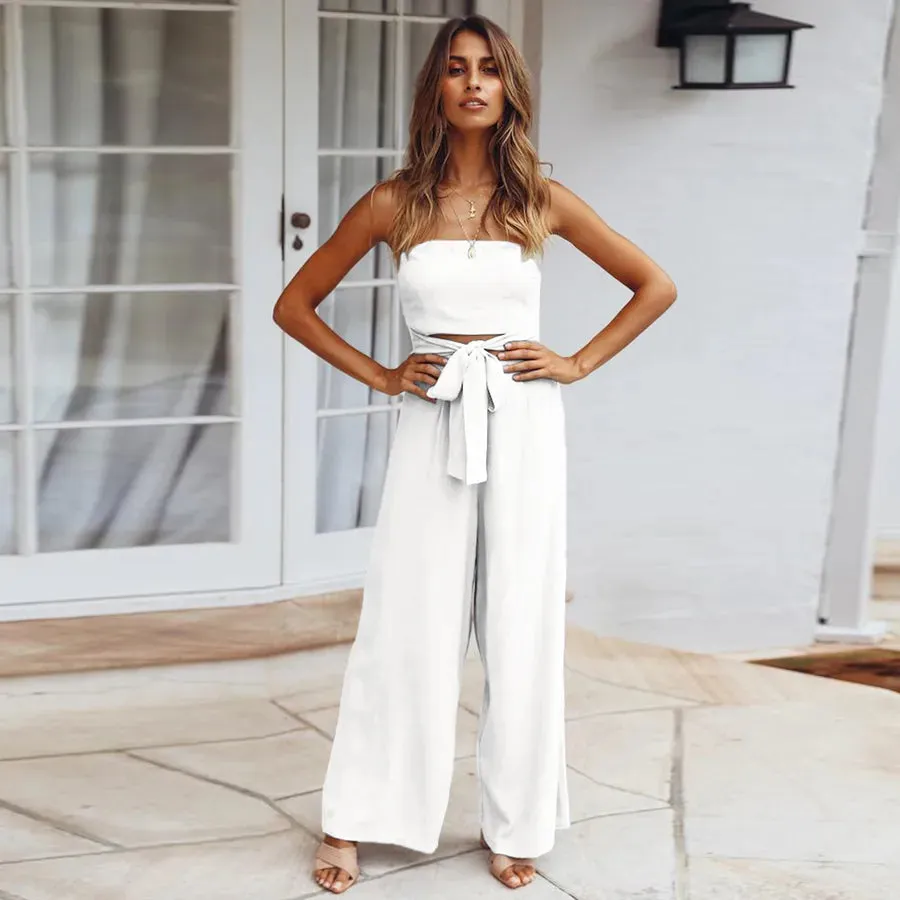 Women's Daily Tea Party Casual Basic Solid Color Ankle-Length Jumpsuits