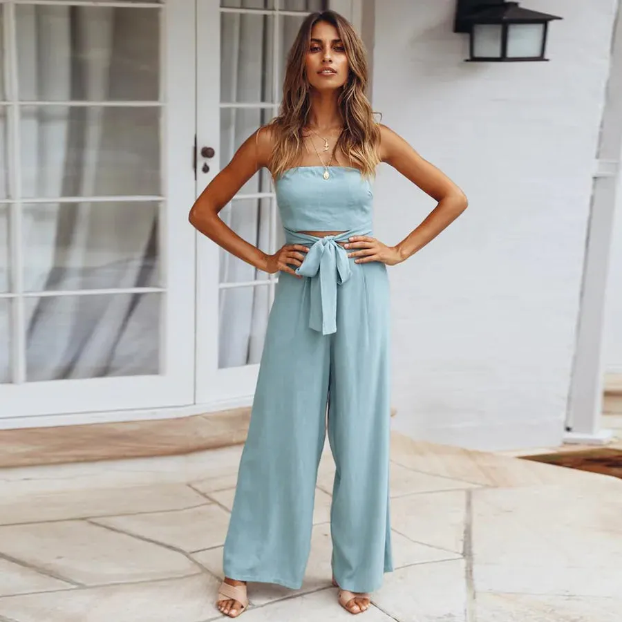 Women's Daily Tea Party Casual Basic Solid Color Ankle-Length Jumpsuits