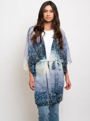 WOMEN'S FLORAL WRAP KIMONO