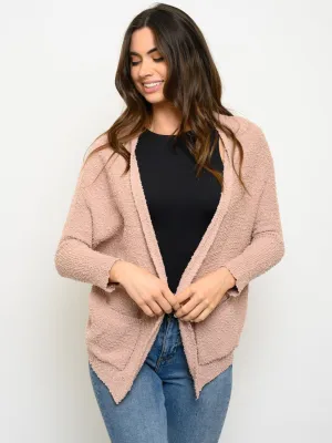 WOMEN'S LONG SLEEVE POCKETS CARDIGAN