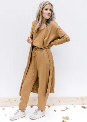 X Mocha Jumpsuit Cardigan Set