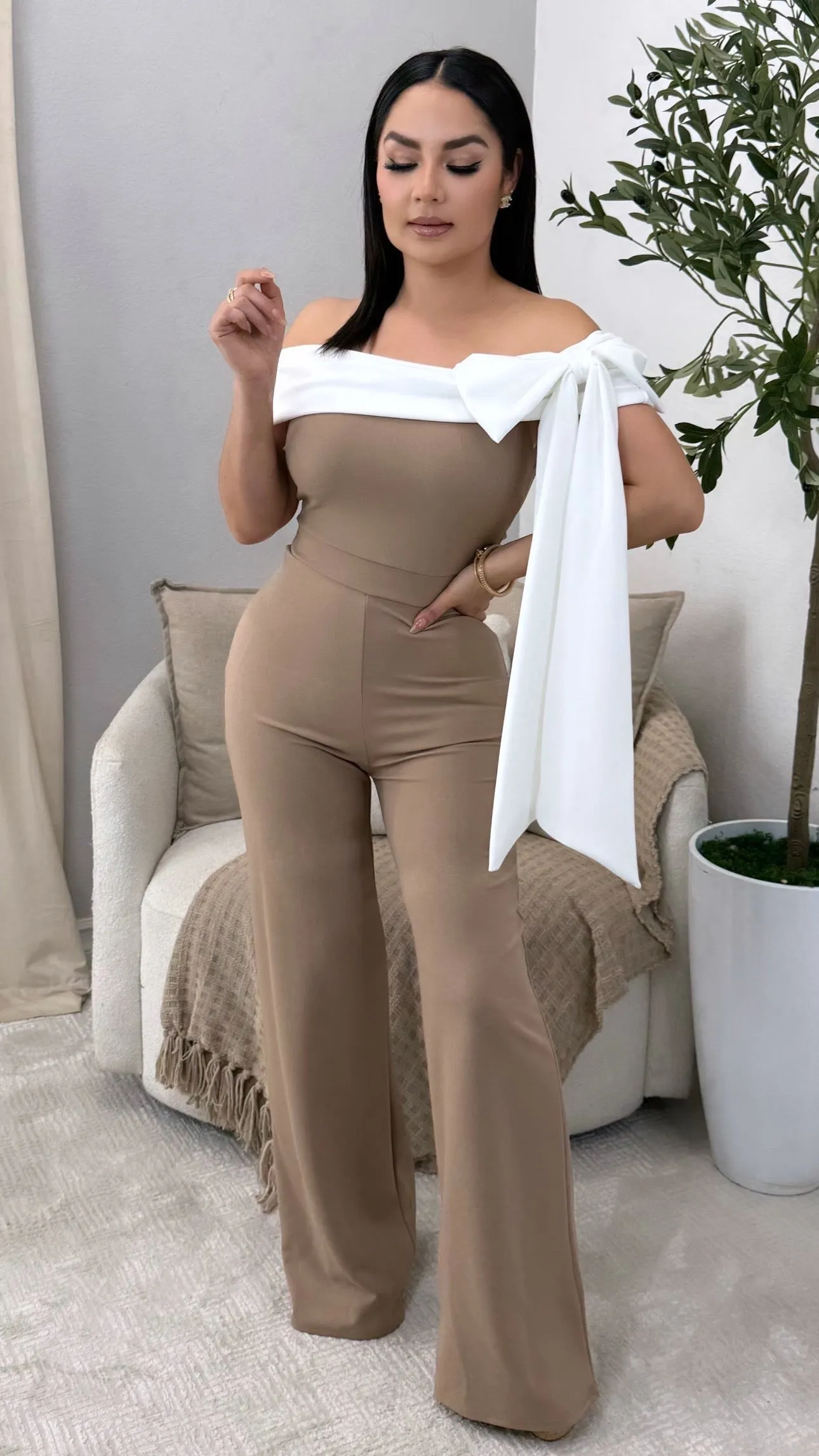 YARA MOCHA JUMPSUIT