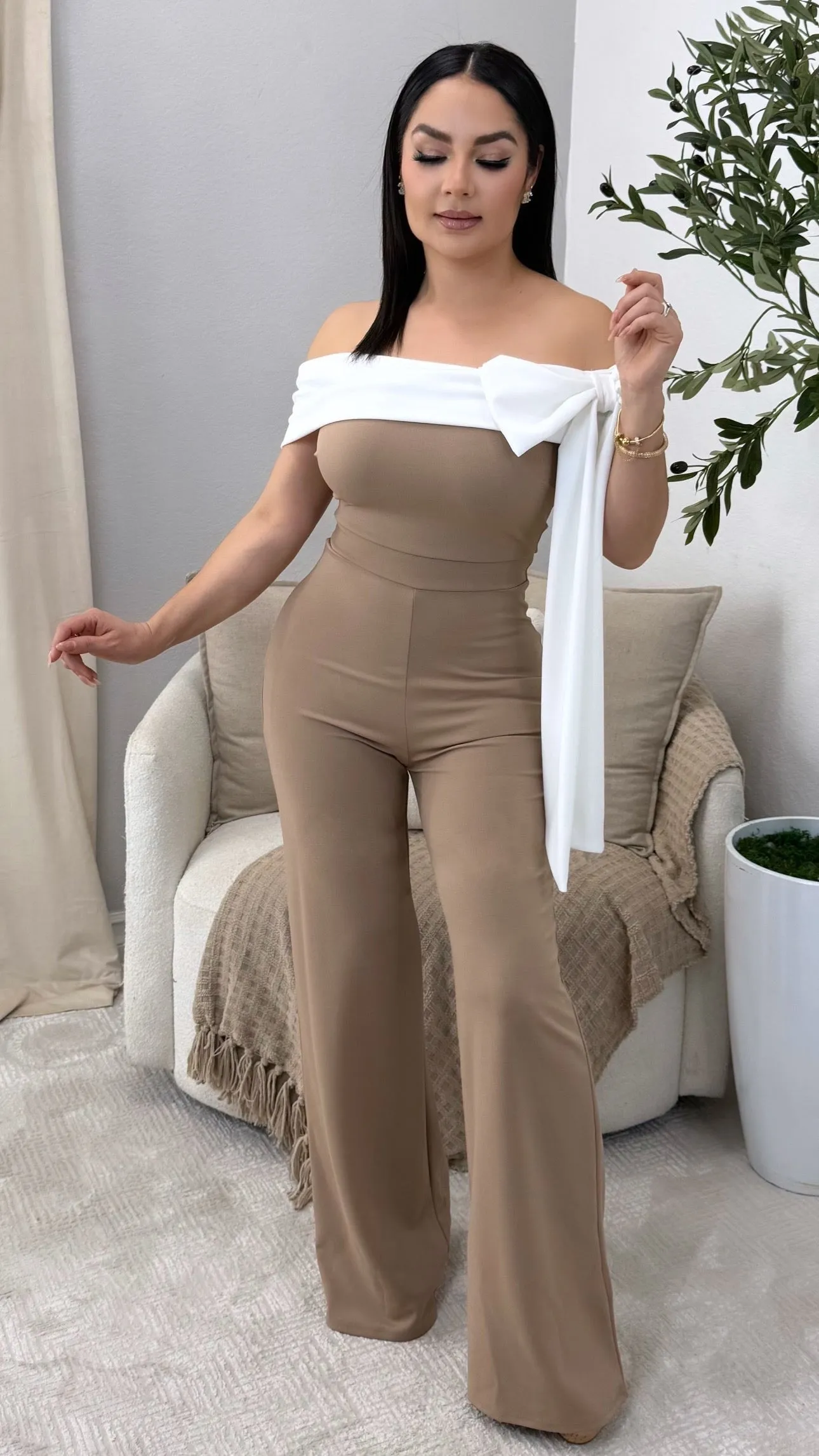 YARA MOCHA JUMPSUIT