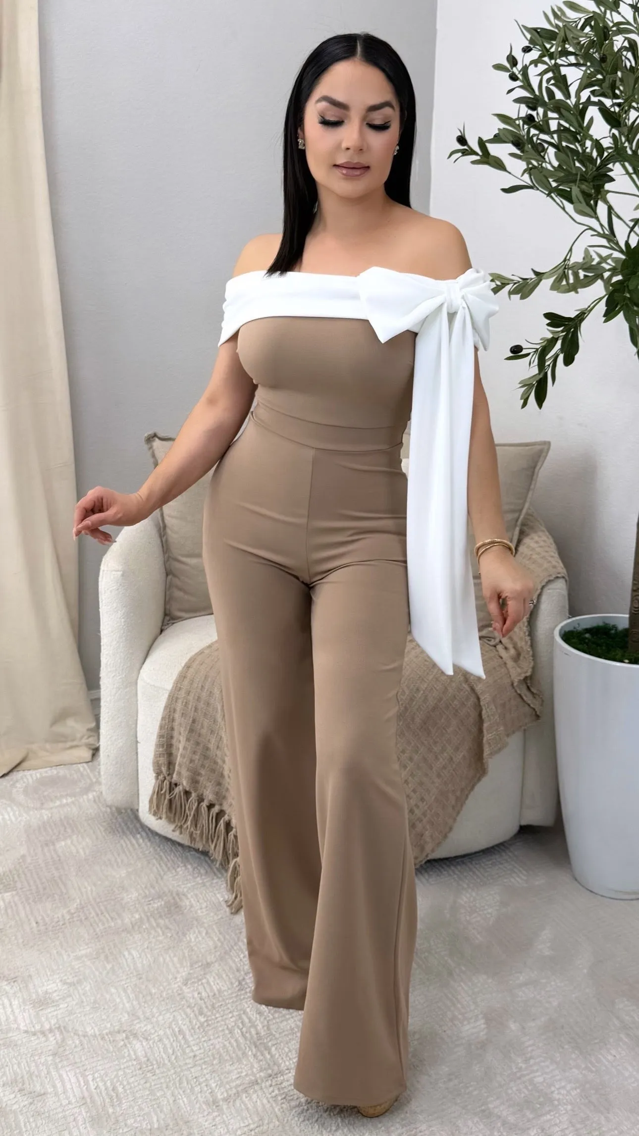 YARA MOCHA JUMPSUIT