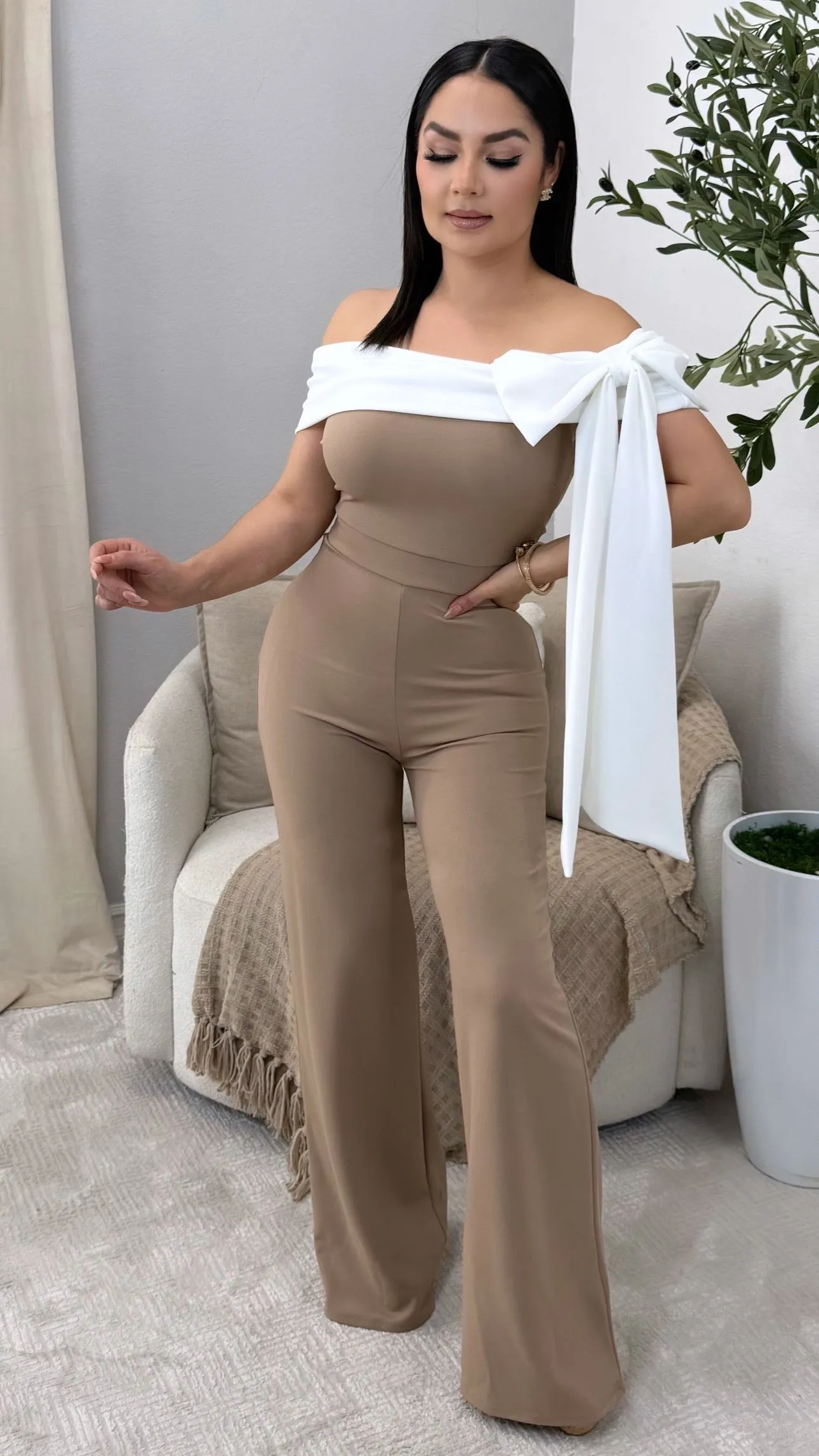 YARA MOCHA JUMPSUIT